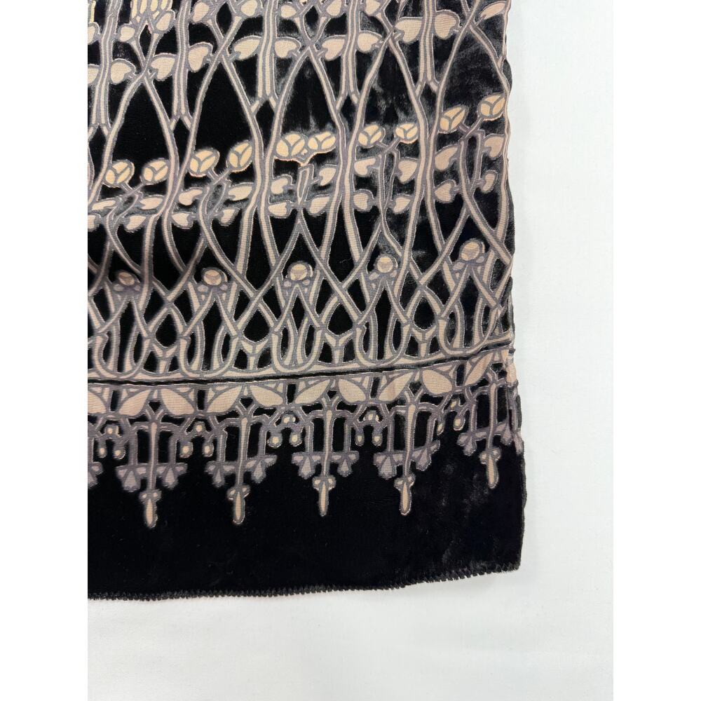 NWT Max Studio Size L  Mini Dress Black Nude Velvet Pattern Halter Neck - Picture 6 of 12